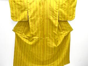 大正ロマン　格子織り出し米沢紬着物